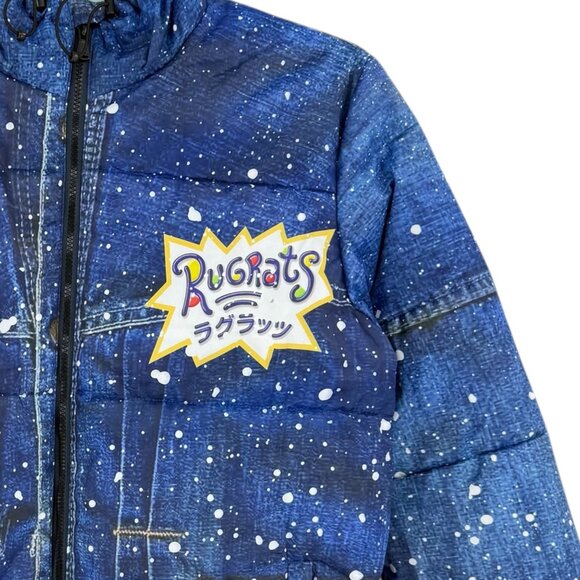 Members Only Men's Nickelodeon Rugrats Blue Puffer Coat Jacket Size Medium NWT - Picture 14 of 14